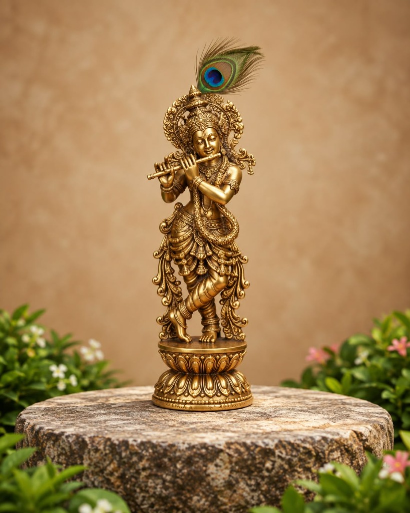 Krishna Statues — handcrafted Kerala krishna art